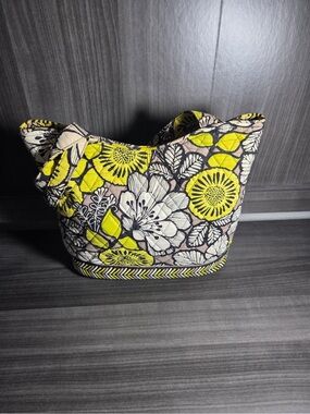 Vera Bradley “Citron” retired pattern Quilted Tote Bag in Yellow and Cream